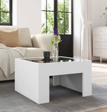 VidaXL Salontafel met Infinity LED 50x50x30 cm wit