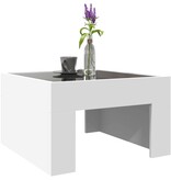 VidaXL Salontafel met Infinity LED 50x50x30 cm wit