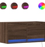 VidaXL Tv-wandmeubel met LED-verlichting 80x31x35 cm bruin eikenkleur