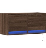 VidaXL Tv-wandmeubel met LED-verlichting 80x31x35 cm bruin eikenkleur