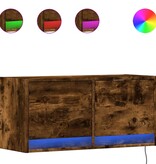 VidaXL Tv-wandmeubel met LED-verlichting 80x31x35 cm gerookt eiken