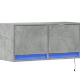 VidaXL Tv-wandmeubel met LED-verlichting 80x31x35 cm betongrijs
