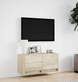 VidaXL Tv-wandmeubel met LED-verlichting 80x31x35 cm sonoma eikenkleur