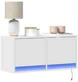 VidaXL Tv-wandmeubel met LED-verlichting 80x31x35 cm wit