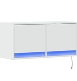 VidaXL Tv-wandmeubel met LED-verlichting 80x31x35 cm wit
