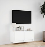 VidaXL Tv-wandmeubel met LED-verlichting 80x31x35 cm wit
