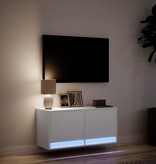 VidaXL Tv-wandmeubel met LED-verlichting 80x31x35 cm wit