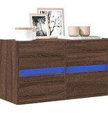 VidaXL Tv-wandmeubel met LED-verlichting 80x31x45 cm bruin eikenkleur