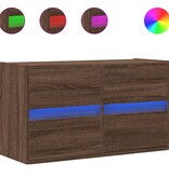 VidaXL Tv-wandmeubel met LED-verlichting 80x31x45 cm bruin eikenkleur