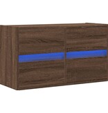 VidaXL Tv-wandmeubel met LED-verlichting 80x31x45 cm bruin eikenkleur