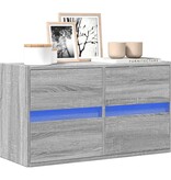 VidaXL Tv-wandmeubel met LED 80x31x45 cm grijs sonoma eikenkleurig