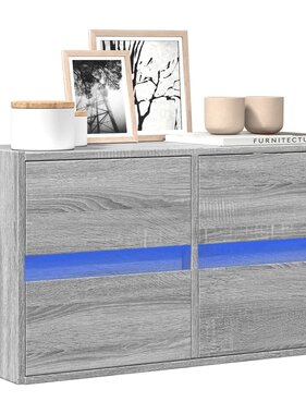 VidaXL Tv-wandmeubel met LED 80x31x45 cm grijs sonoma eikenkleurig