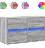 VidaXL Tv-wandmeubel met LED 80x31x45 cm grijs sonoma eikenkleurig