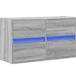 VidaXL Tv-wandmeubel met LED 80x31x45 cm grijs sonoma eikenkleurig