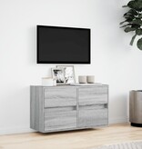 VidaXL Tv-wandmeubel met LED 80x31x45 cm grijs sonoma eikenkleurig