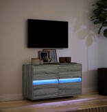 VidaXL Tv-wandmeubel met LED 80x31x45 cm grijs sonoma eikenkleurig