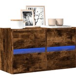 VidaXL Tv-wandmeubel met LED-verlichting 80x31x45 cm gerookt eiken