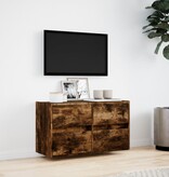 VidaXL Tv-wandmeubel met LED-verlichting 80x31x45 cm gerookt eiken