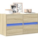 VidaXL Tv-wandmeubel met LED-verlichting 80x31x45 cm sonoma eikenkleur