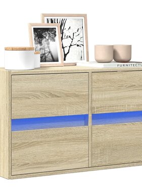 VidaXL Tv-wandmeubel met LED-verlichting 80x31x45 cm sonoma eikenkleur