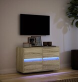 VidaXL Tv-wandmeubel met LED-verlichting 80x31x45 cm sonoma eikenkleur