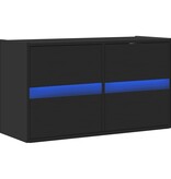 VidaXL Tv-wandmeubel met LED-verlichting 80x31x45 cm zwart