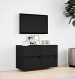 VidaXL Tv-wandmeubel met LED-verlichting 80x31x45 cm zwart