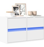VidaXL Tv-wandmeubel met LED-verlichting 80x31x45 cm wit