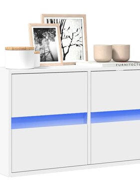 VidaXL Tv-wandmeubel met LED-verlichting 80x31x45 cm wit