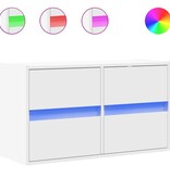 VidaXL Tv-wandmeubel met LED-verlichting 80x31x45 cm wit
