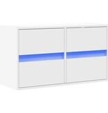 VidaXL Tv-wandmeubel met LED-verlichting 80x31x45 cm wit