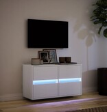 VidaXL Tv-wandmeubel met LED-verlichting 80x31x45 cm wit