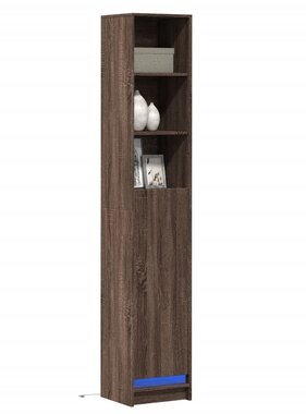 VidaXL Dressoir met LED 36x32,5x200 cm bewerkt hout bruin eikenkleur