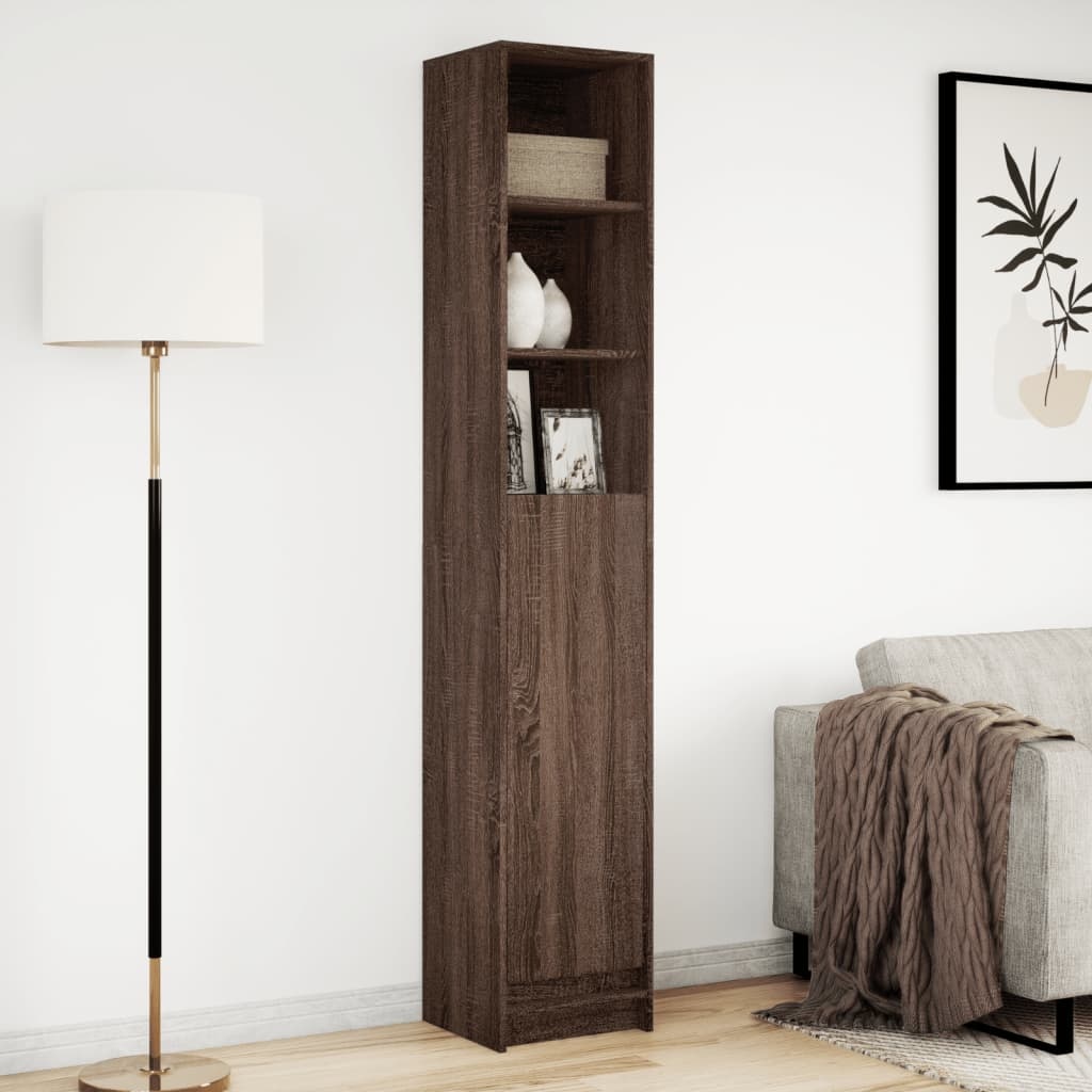VidaXL Dressoir met LED 36x32,5x200 cm bewerkt hout bruin eikenkleur