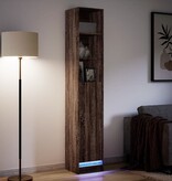 VidaXL Dressoir met LED 36x32,5x200 cm bewerkt hout bruin eikenkleur