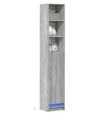 VidaXL Dressoir met LED 36x32,5x200 cm bewerkt hout grijs sonoma eiken