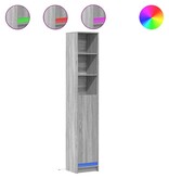 VidaXL Dressoir met LED 36x32,5x200 cm bewerkt hout grijs sonoma eiken