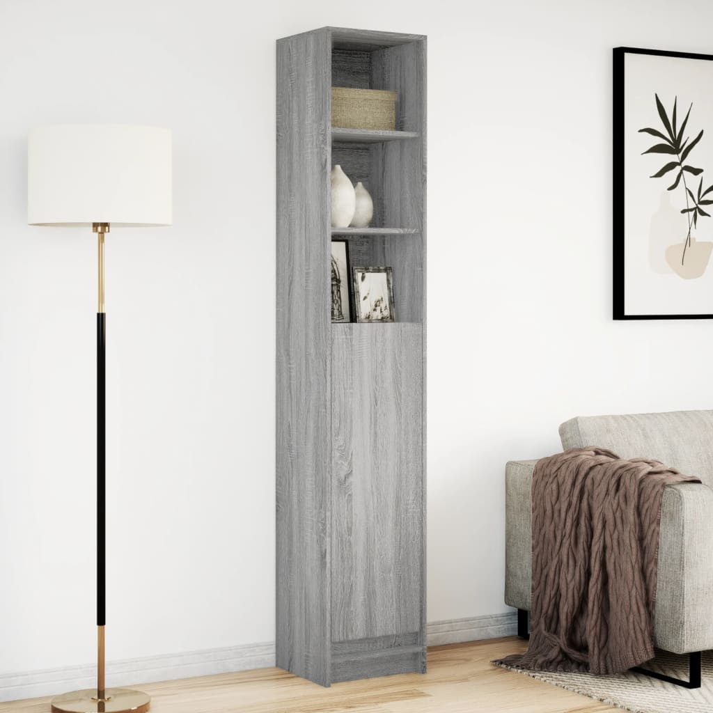 VidaXL Dressoir met LED 36x32,5x200 cm bewerkt hout grijs sonoma eiken