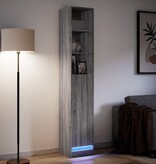 VidaXL Dressoir met LED 36x32,5x200 cm bewerkt hout grijs sonoma eiken