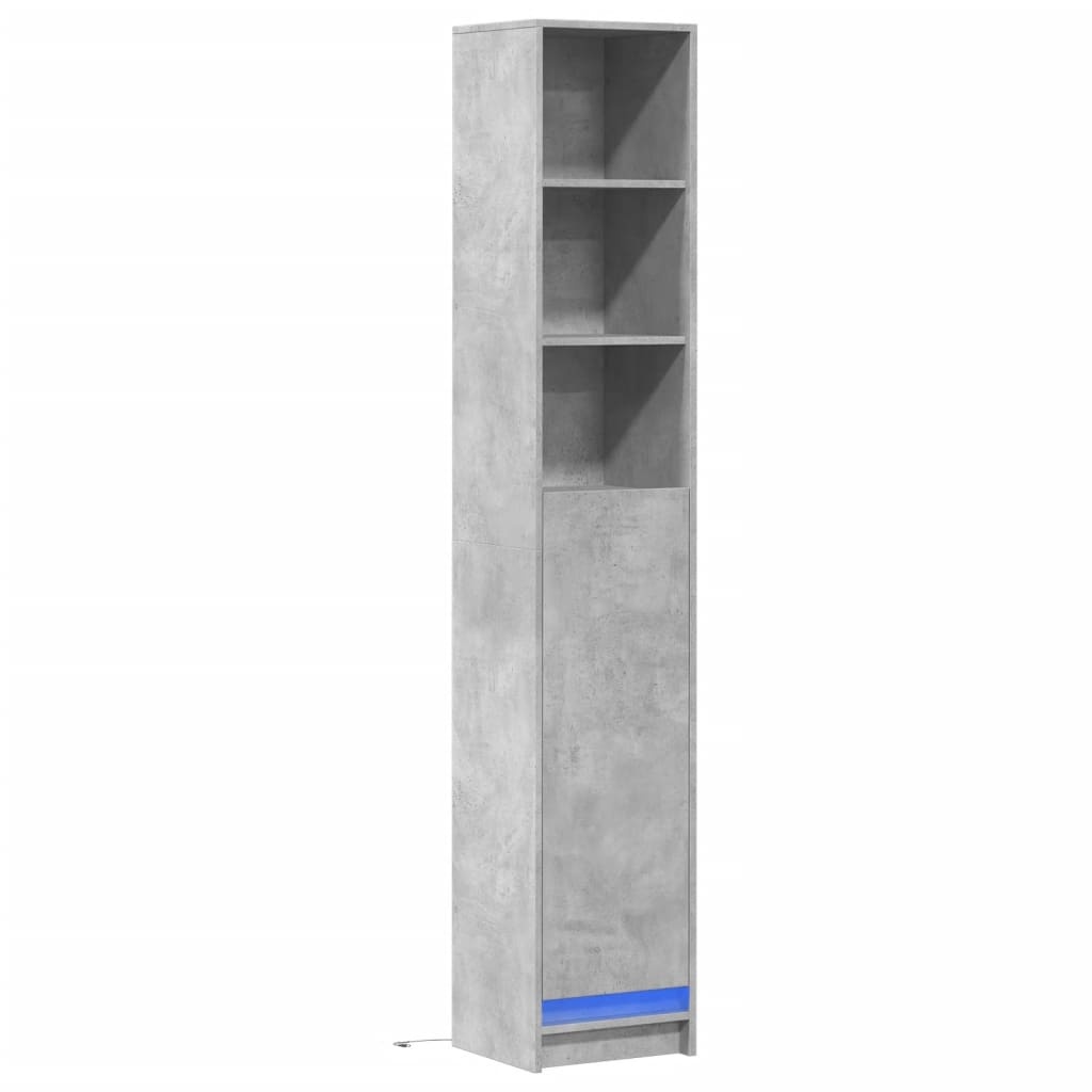 VidaXL Dressoir met LED 36x32,5x200 cm bewerkt hout betongrijs