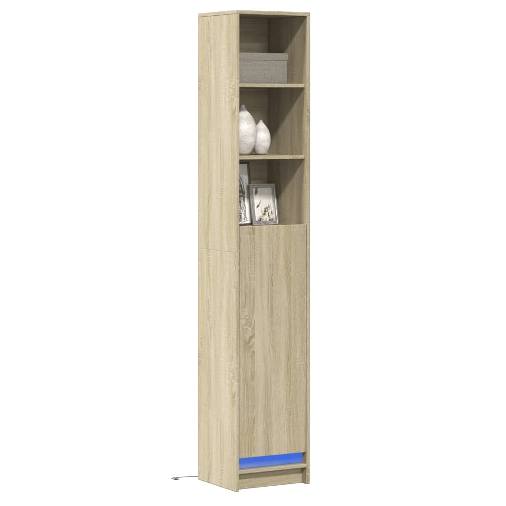 VidaXL Dressoir met LED 36x32,5x200cm bewerkt hout sonoma eikenkleurig