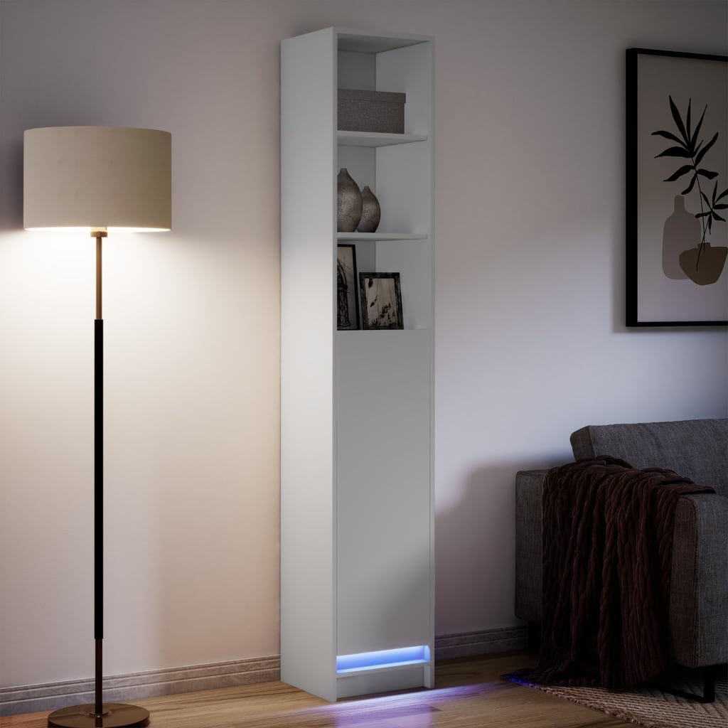 VidaXL Dressoir met LED 36x32,5x200 cm bewerkt hout wit