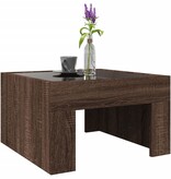 VidaXL Salontafel met Infinity LED 50x50x30 cm bruin eikenkleurig