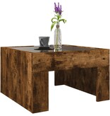 VidaXL Salontafel met Infinity LED 50x50x30 cm gerookt eikenkleurig