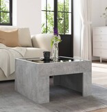 VidaXL Salontafel met Infinity LED 50x50x30 cm betongrijs
