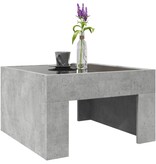 VidaXL Salontafel met Infinity LED 50x50x30 cm betongrijs
