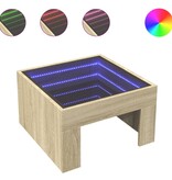VidaXL Salontafel met Infinity LED 50x50x30 cm sonoma eikenkleurig