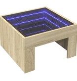 VidaXL Salontafel met Infinity LED 50x50x30 cm sonoma eikenkleurig