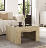 VidaXL Salontafel met Infinity LED 50x50x30 cm sonoma eikenkleurig