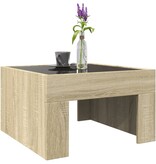 VidaXL Salontafel met Infinity LED 50x50x30 cm sonoma eikenkleurig